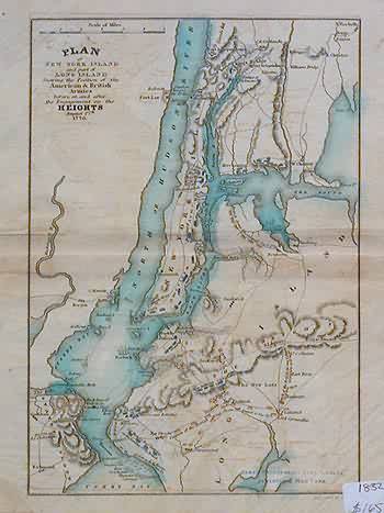 Revolutionary War Map of New York Island and Part of Long Island