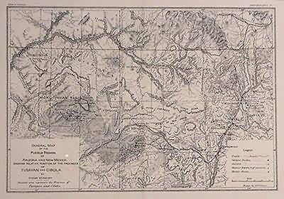 General Map of The Pueblo Region of Arizona and New Mexico