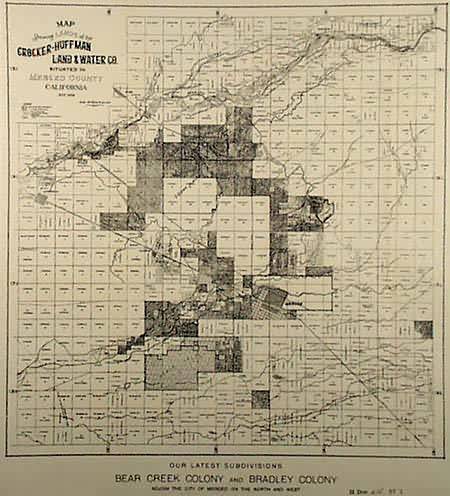 Map Showing  Lands of the Crocker-Huffman Land & Water Co. Situated in Merced County California