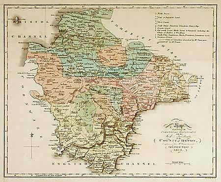 Map Exhibiting the Political Divisions with the Soil and Substrata of the County of Devon