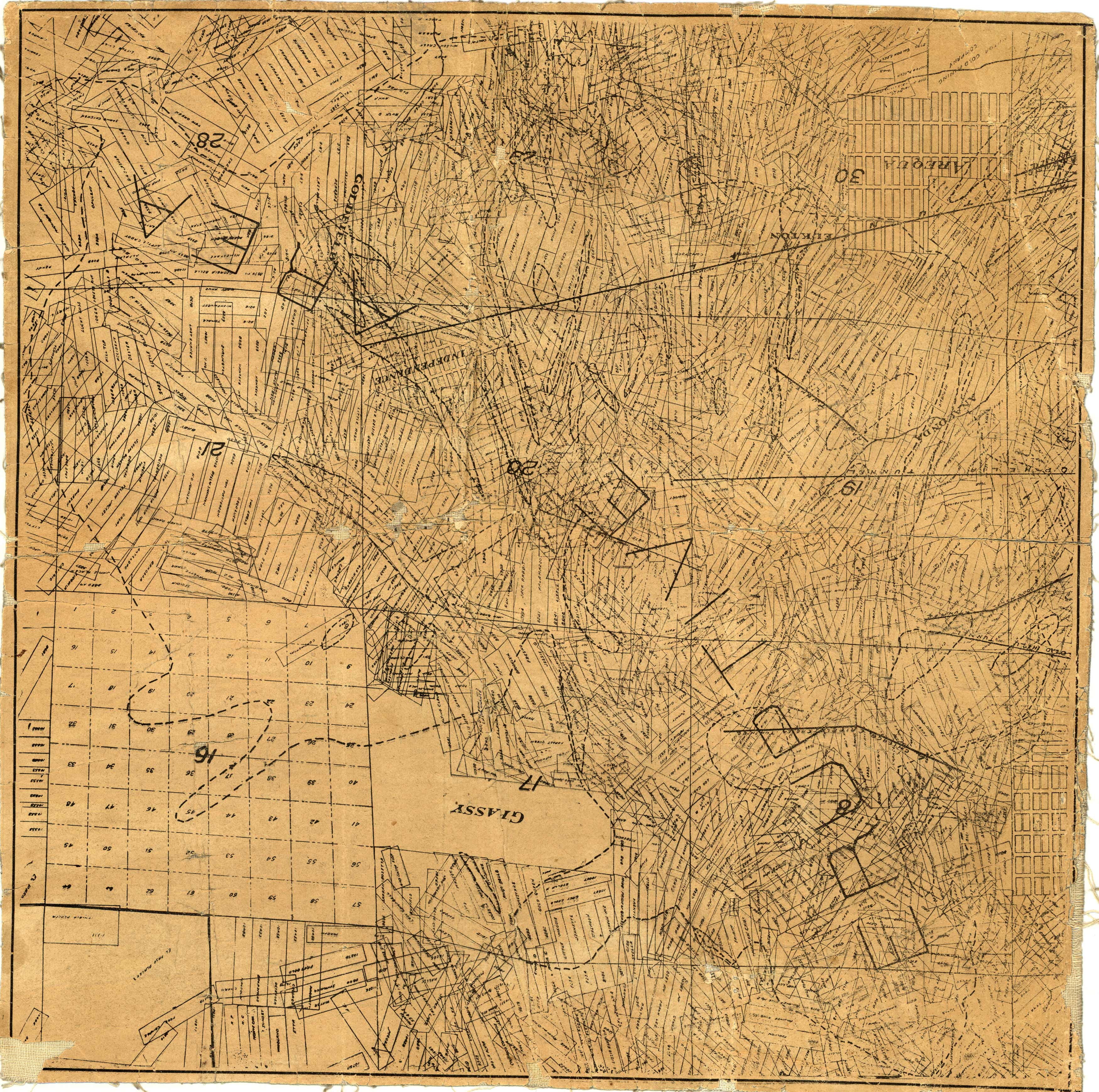 Untitled canvas-backed map of Colorado Ghost Towns Untitled canvas-backed map of Colorado Ghost Towns