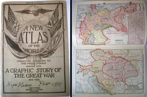 A New Atlas of the World Corrected According to the Peace Terms Together with A Graphic Story of The Great War 1914-1919