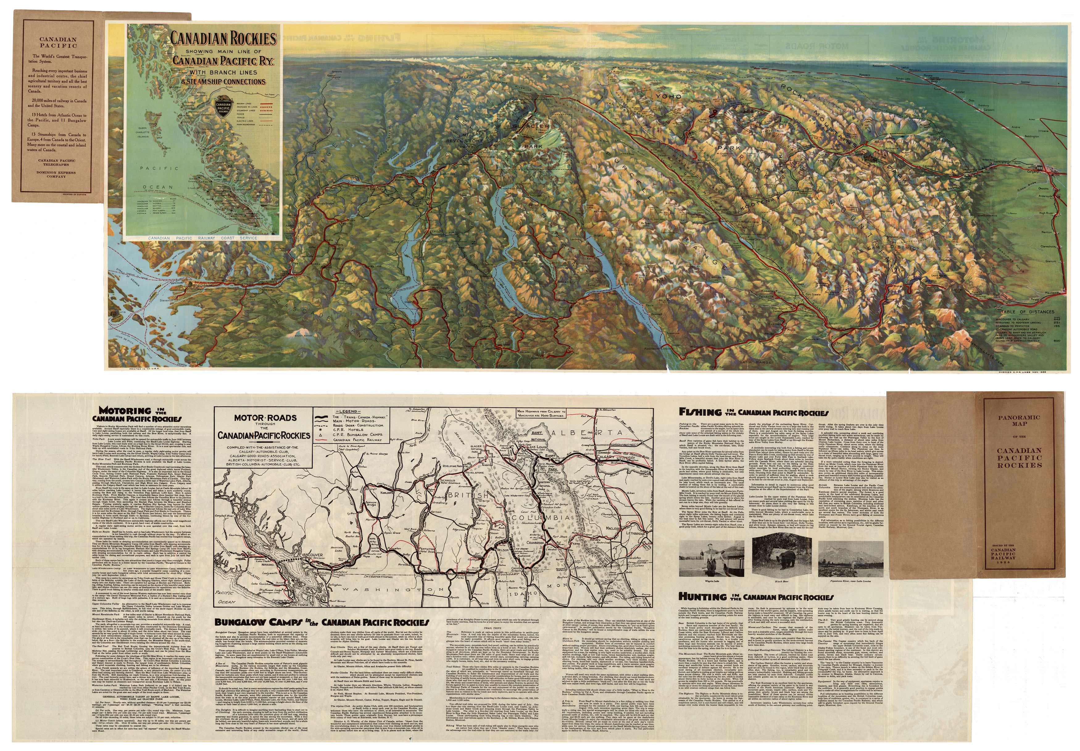 Panoramic Map of the Canadian Pacific Rockies Panoramic Map of the Canadian Pacific Rockies