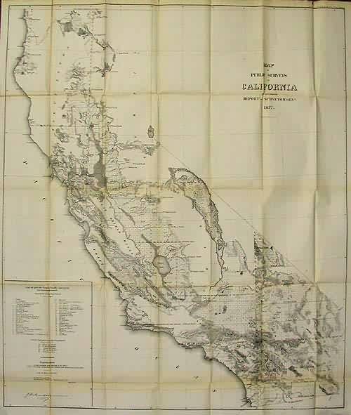 Map of Public Surveys in California to accompany Report of Surveyor Genl. 1857