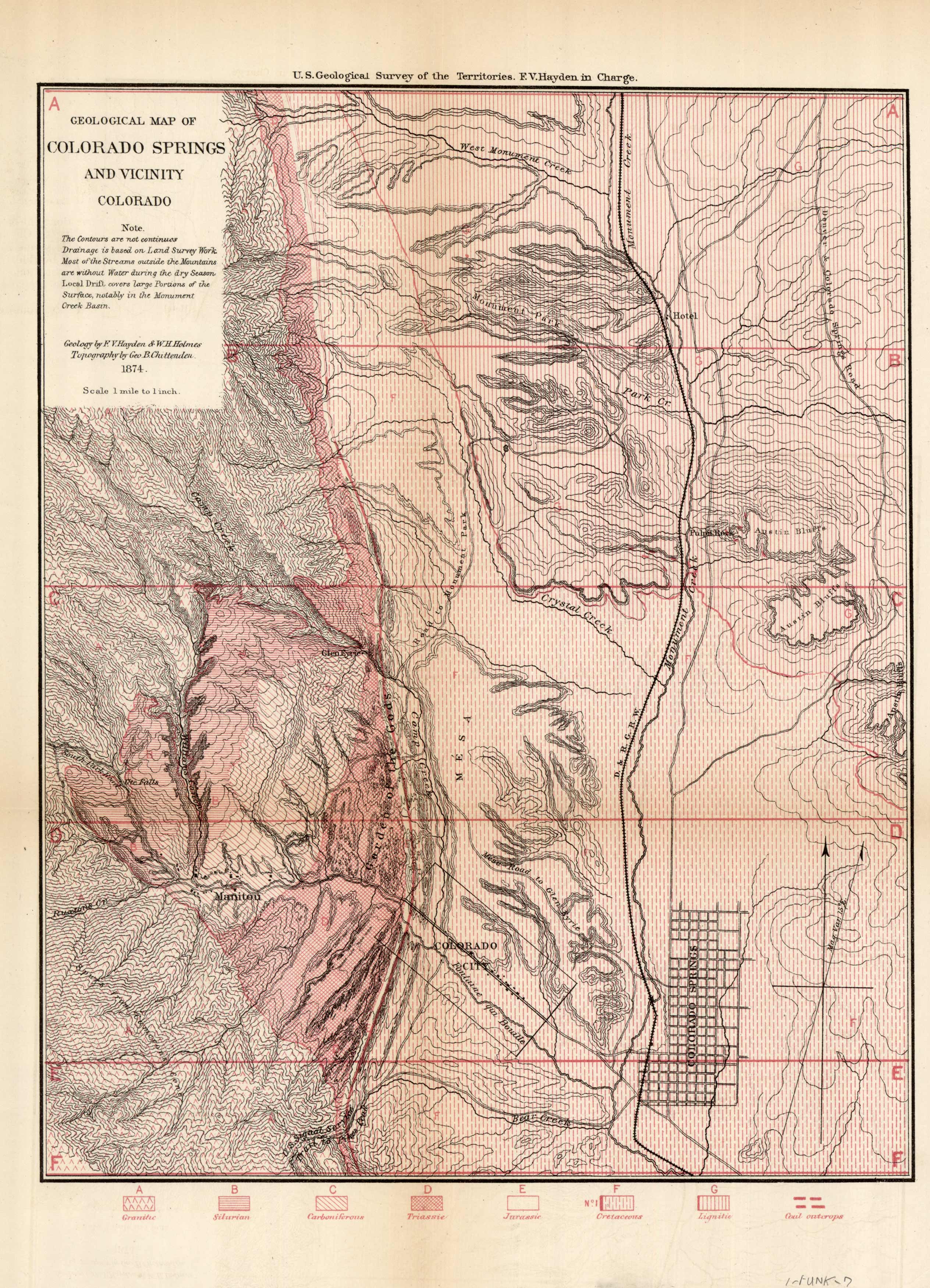 Geological Map of Colorado Springs and Vicinity Geological Map of Colorado Springs and Vicinity