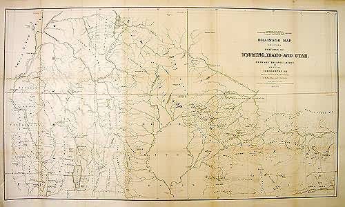 Drainage Map Showing Portions of Wyoming