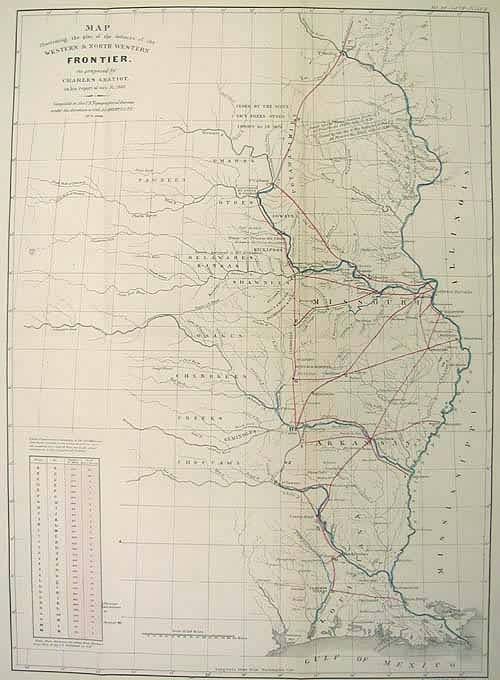 Map Illustrating the plan of the defences of the Western & North Western Frontier