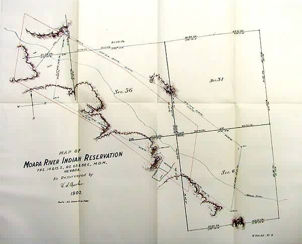 Map Of Moapa River Indian Reservation Nevada Art Source International   DS MOAPAINDIANS 1902 