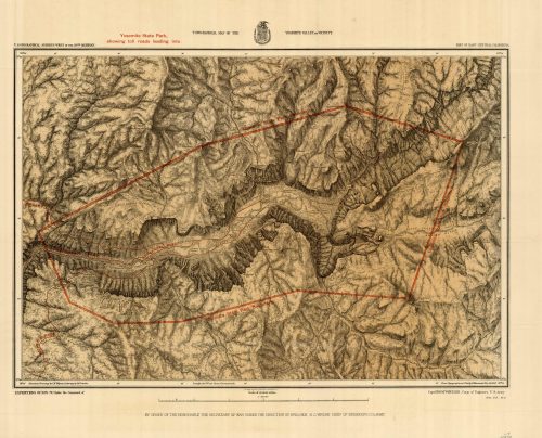 Topographical Map of the Yosemite Valley and Vicinity