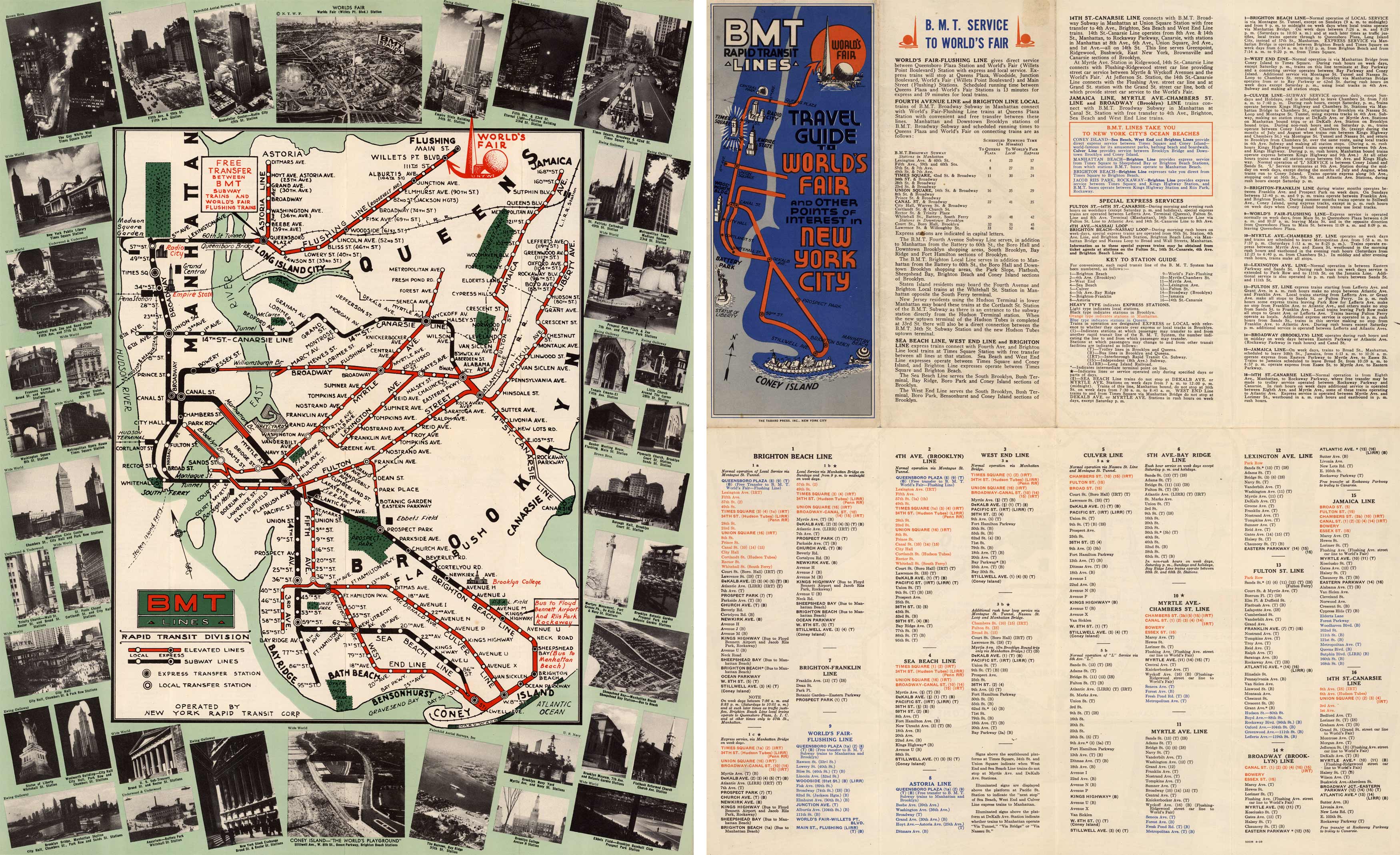 Travel Guide to Worlds Fair and Other Points of Interest in New York City'