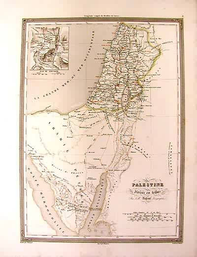 Palestine divisee en tribus (Palestine divided into tribes)