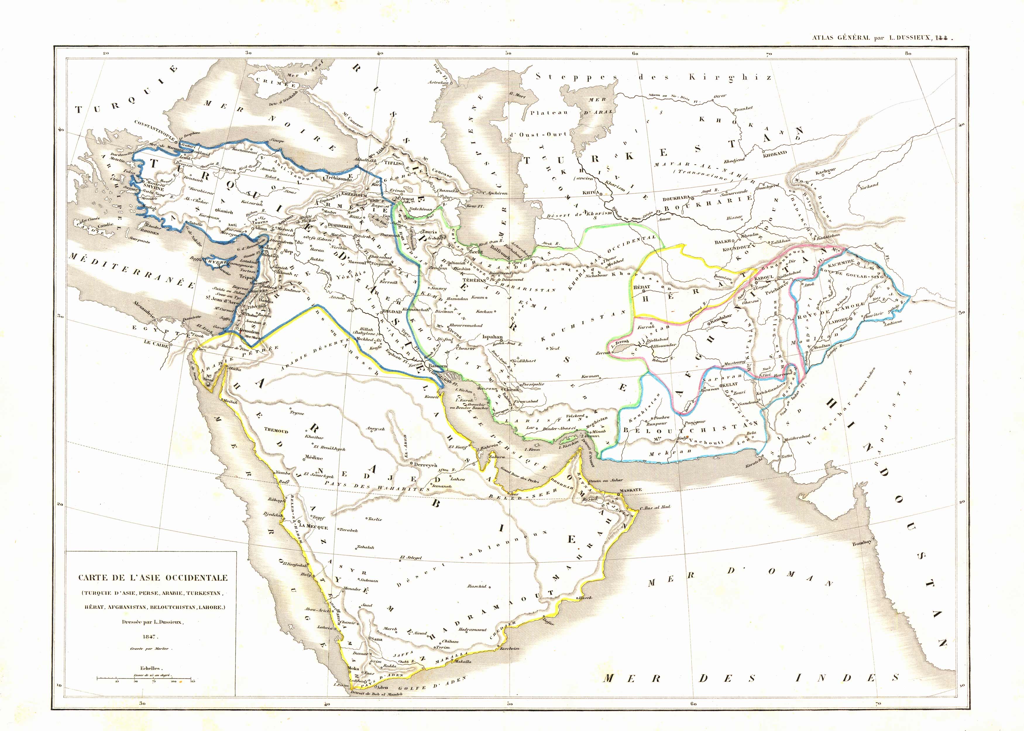 Carte De LAsie Occidentale - Turquie D' Asie Carte De LAsie Occidentale - Turquie D' Asie
