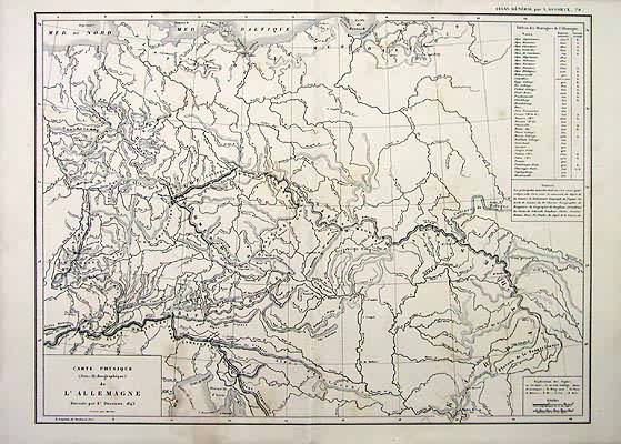 Carte Physique de LAllemagne (Physical Map of Germany)' Carte Physique de LAllemagne (Physical Map of Germany)'