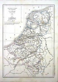 Carte Physique et Politique de la Hollande et de la Belgique (Physical and Political Map of Holland and Belgium)