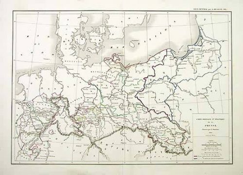 Carte Physique et Politique de la Prusse (Physical and Political Map of Prussia)