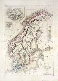 Carte Physique et Politique de la Suede