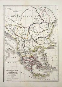 Carte Physique et Politique de la Turquie DEurope (Physical and Political Map of Turkey in Europe)'