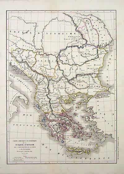 Carte Physique et Politique de la Turquie DEurope (Physical and Political Map of Turkey in Europe)' Carte Physique et Politique de la Turquie DEurope (Physical and Political Map of Turkey in Europe)'