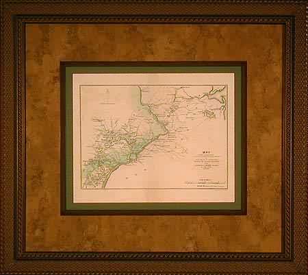 FRAMED Revolutionary War Map Showing Eastern New Jersey and Western Pennsylvania to Elk Head FRAMED Revolutionary War Map Showing Eastern New Jersey and Western Pennsylvania to Elk Head