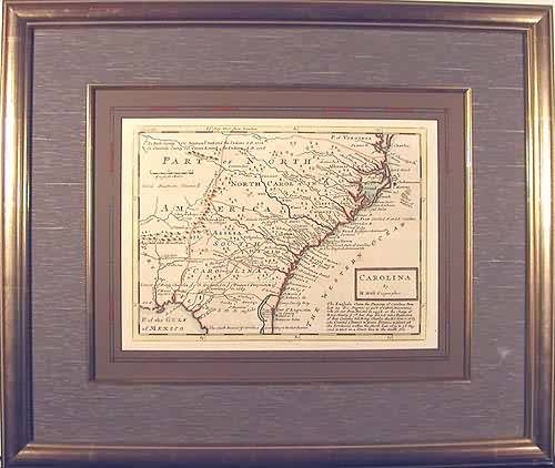 Framed Map of Carolina