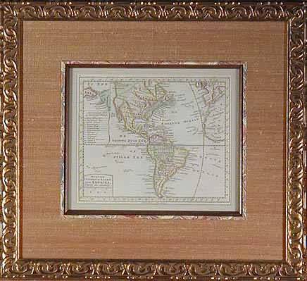 FRAMED Nieuwe Generale Kaart van Amerika (NORTH & SOUTH AMERICA)