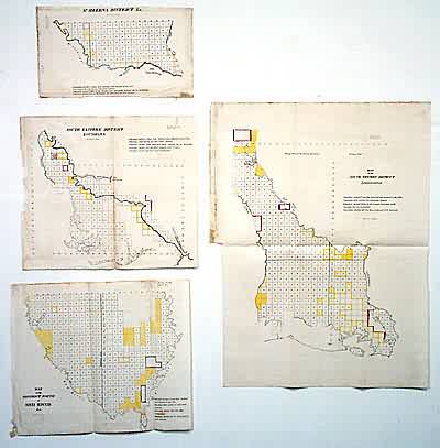 4-Map GLO Set of Louisiana