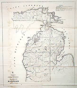 Sketch of the Public Surveys in the North part of Michigan