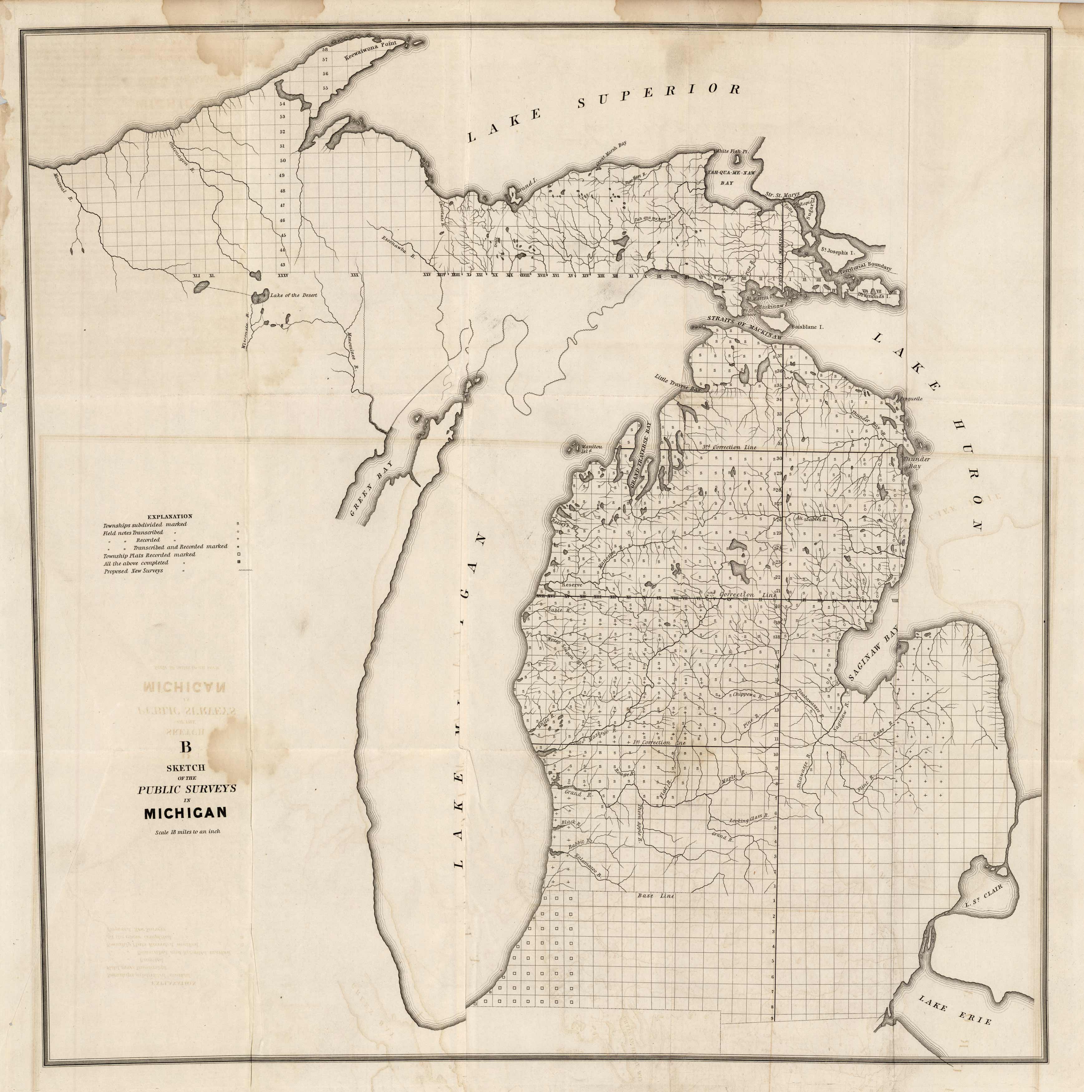 Sketch of the Public Surveys in Michigan