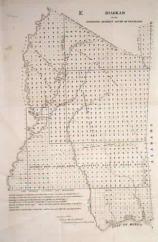 Diagram of the Surveying District South of Tennessee (Mississippi)