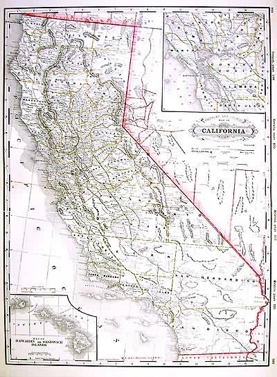 Railroad and County Map of California Railroad and County Map of California