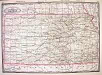 Railroad and County Map of Kansas