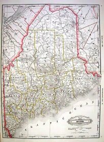 Railroad and County Map of Maine