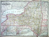Railroad and County Map of NewYork