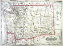 Railroad and County Map of Washington