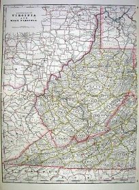 Western Half of Virginia and West Virginia