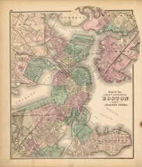 Grays Atlas Map of Boston and Adjacent Cities'