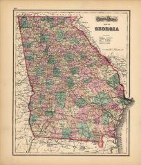 Grays Atlas Map of Georgia'
