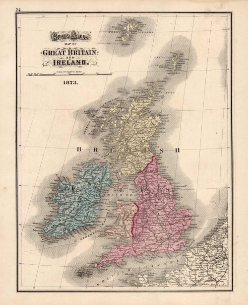 Grays Atlas Map of Great Britain and Ireland '