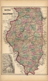 Grays Atlas Map of Illinois'