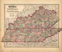 Grays Atlas Map of Kentucky and Tennessee'