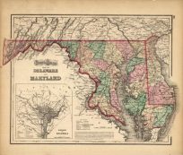 Grays Atlas Map of Delaware and Maryland ( Inset map of District of Columbia )'