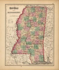 Grays Atlas Map of Mississippi'