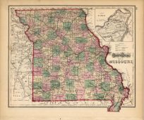 Grays Atlas Map of Missouri'