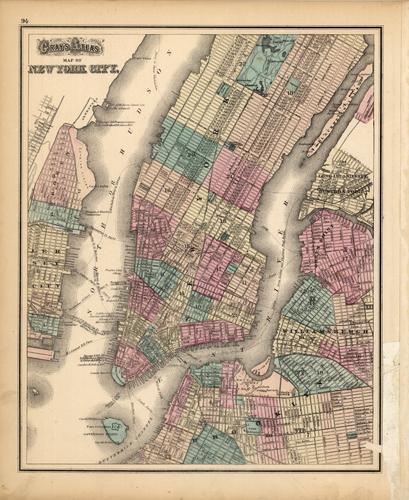 Grays Atlas Map of New York City'
