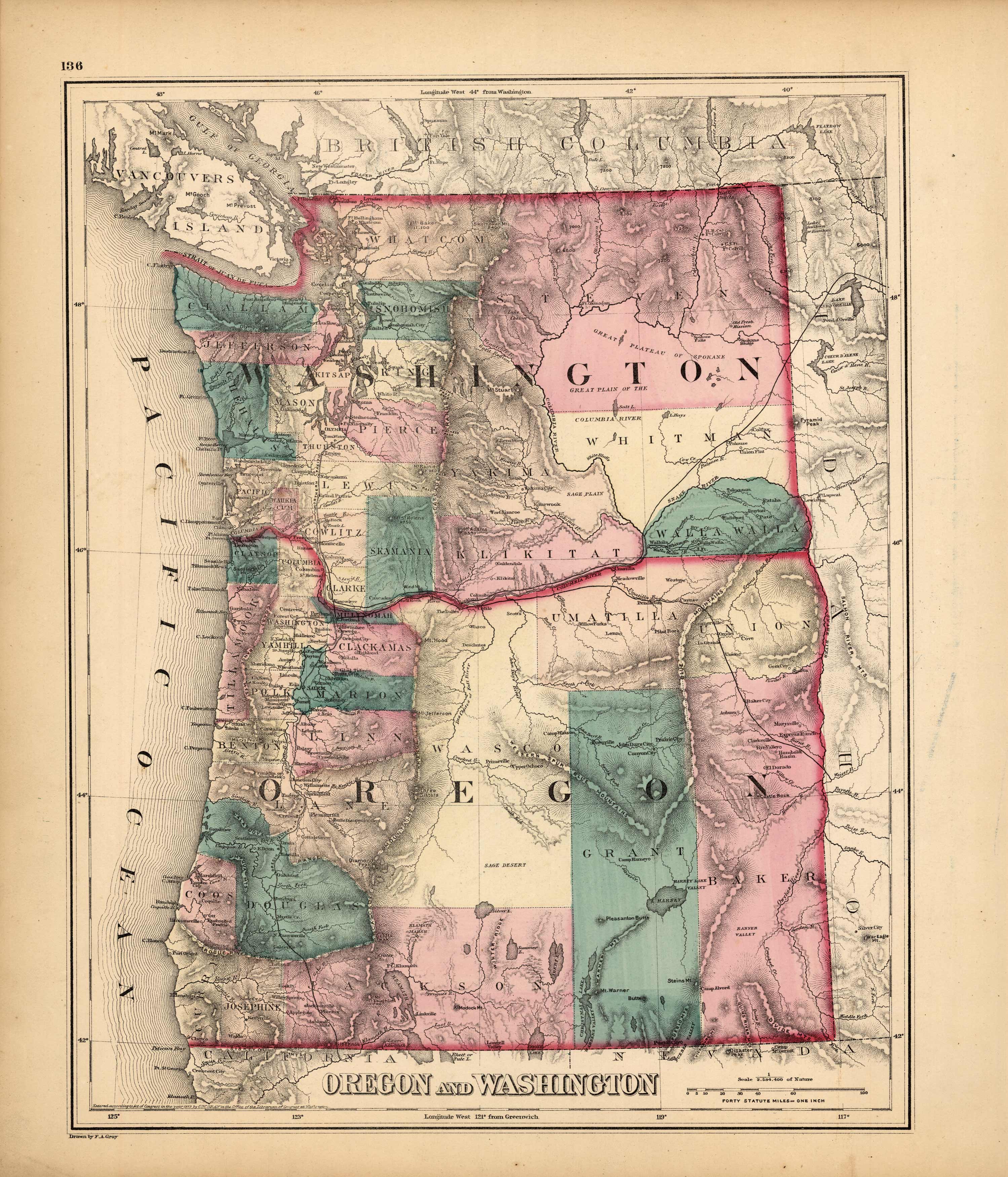 Oregon and Washington