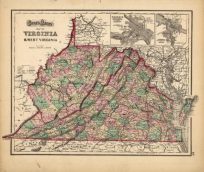Grays Atlas Map of Virginia & West Virginia'