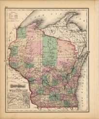 Grays Atlas Map of Wisconsin'