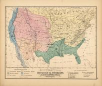 Map of the United States showing the Principal Zoological Divisions