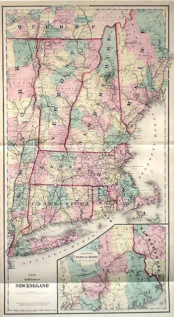 Map of the Railroads of New England