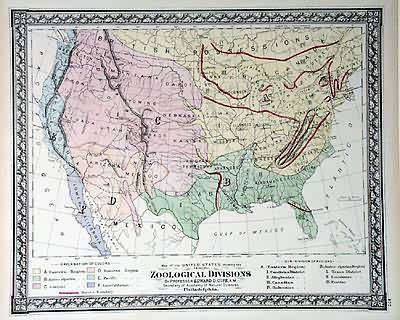 Map of the United States showing the Zoological Divisions Map of the United States showing the Zoological Divisions